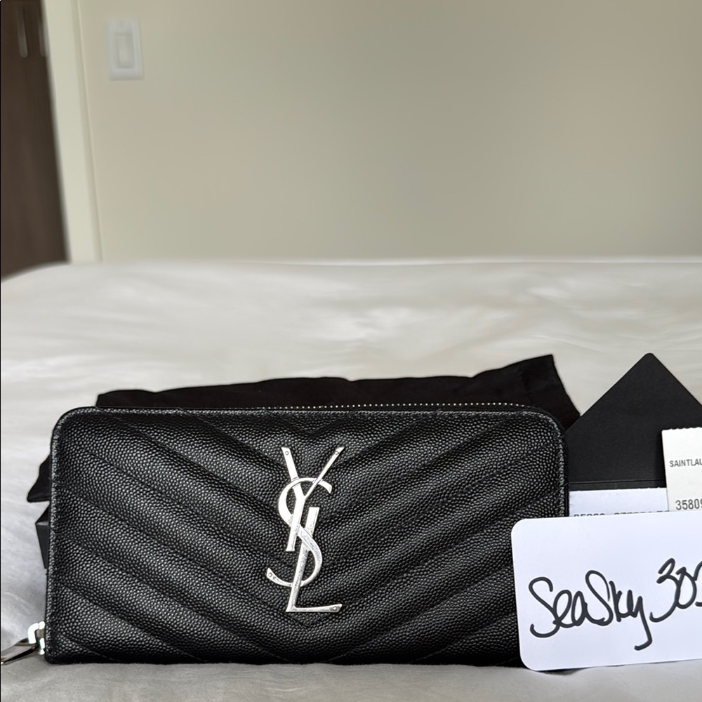 Yves Saint Laurent Long Zip Wallet